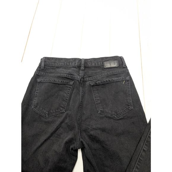 Current/Elliot black onyx boyfriend jeans ripped knees straight - Picture 9 of 10